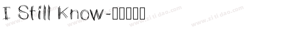 I Still Know字体转换